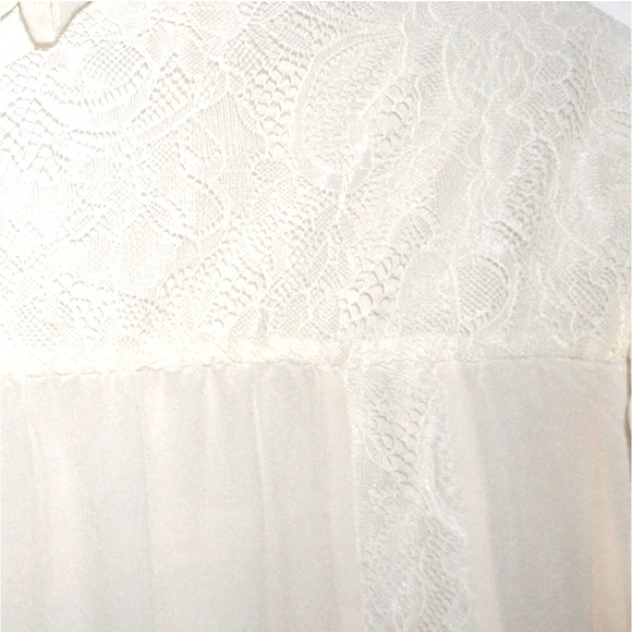 Haute Hippie Cream Silk and Lace Blouse - Picture 3 of 7